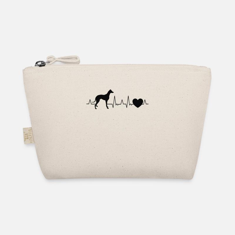 Whippet Herzschlag Windhund Sighthound Bio-Täschchen