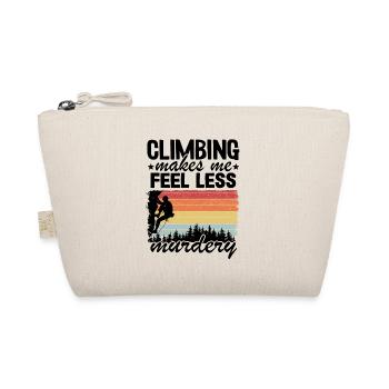 Klettern Hobby Kletterer Geschenk Bouldern Spruch - Bio-Täschchen - Natur - Vorne