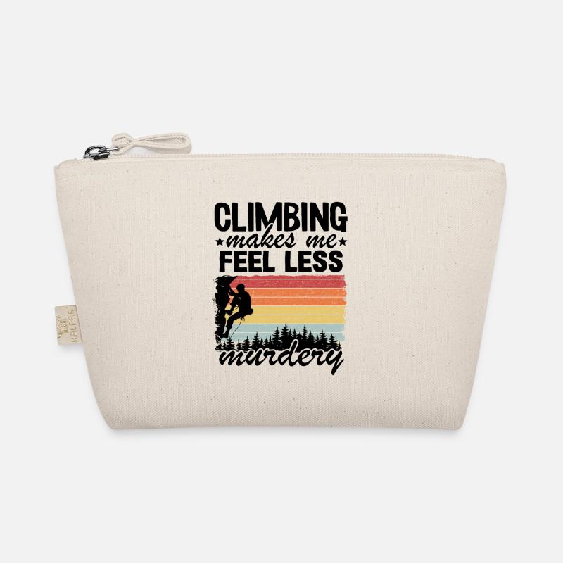 Klettern Hobby Kletterer Geschenk Bouldern Spruch Bio-Täschchen