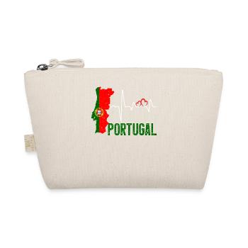 Portugal Flag Map Heartbeat for Portuguese Pride - Bio-Täschchen - Natur - Vorne