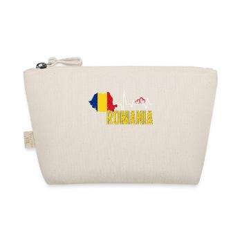 Romania Flag Map Heartbeat for Romanian Pride - Trousse biologique - nature - Devant