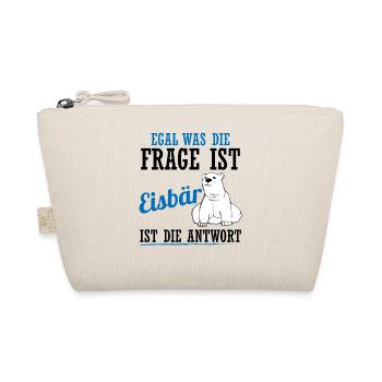 Eisbär Polarbär Lustiger Spruch Tierliebe Geschenk - Bio-Täschchen - Natur - Vorne
