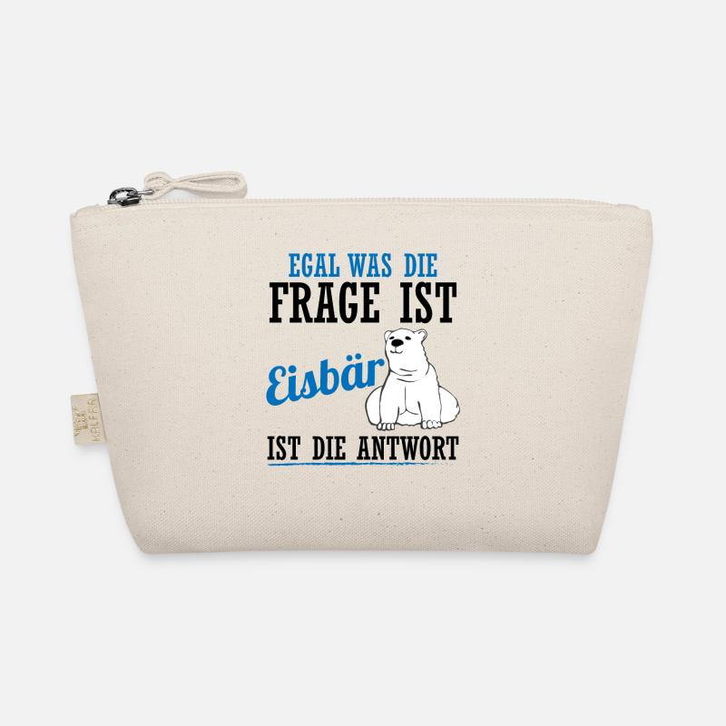 Eisbär Polarbär Lustiger Spruch Tierliebe Geschenk - Bio-Täschchen - Natur