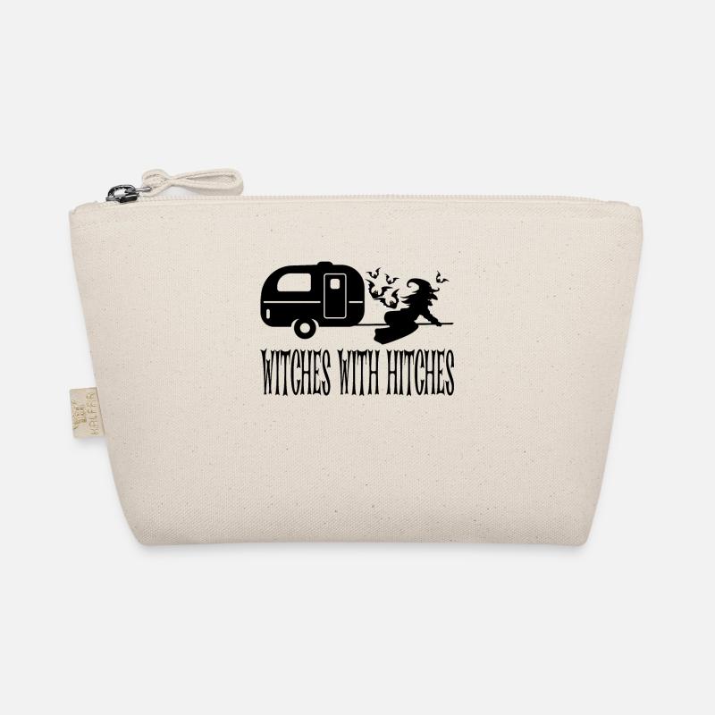 Funny Witch Camping Design For Halloween Organic Pouch