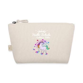 Einhorn Einschulung - Bio-Täschchen - Natur - Vorne