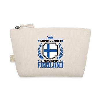 Ich muss gar nix Ich muss nur nach Finnland - Bio-Täschchen - Natur - Vorne