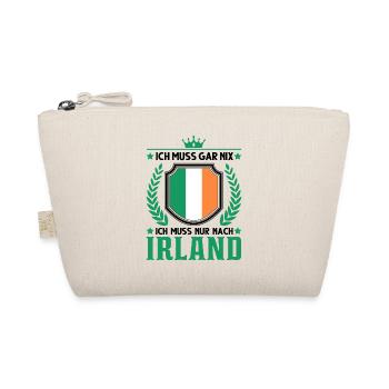 Ich muss gar nix Ich muss nur nach Irland - Bio-Täschchen - Natur - Vorne