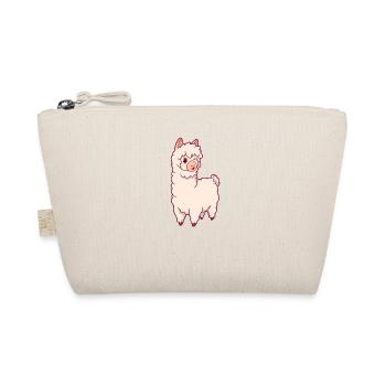 Kawaii Lama - Alpaca - Organic Pouch - nature - Front