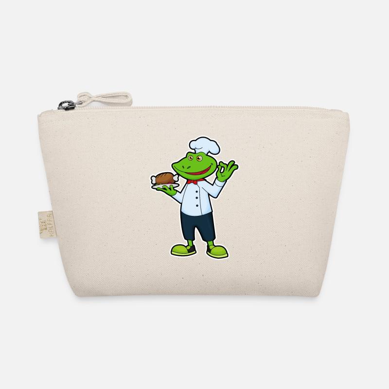 Frosch als Koch mit Servierteller & Hähnchen Bio-Täschchen