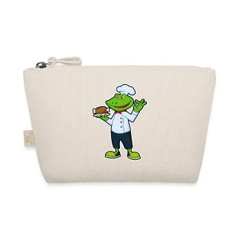 Frosch Koch Hähnchen Kochen - Bio-Täschchen - Natur - Vorne