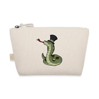 Schlange Gentleman Zylinder - Bio-Täschchen - Natur - Vorne