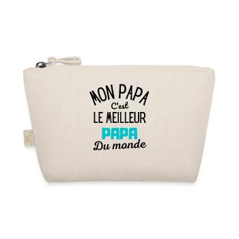 Mon papa c'est le meilleur papa du monde - Trousse biologique - nature - Devant