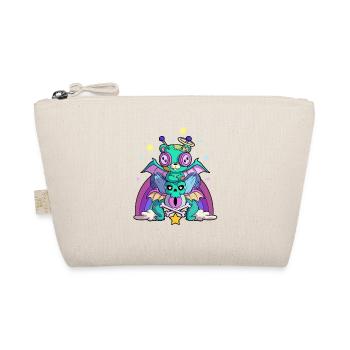 Pastel Goth Voodoo Doll Kawaii Japanese Teddy Bear - Organic Pouch - nature - Front