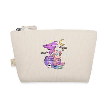 Kawaii Pastel Goth Cute Creepy Bear Witch Voodoo D - Organic Pouch - nature - Front