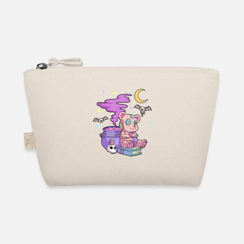 Kawaii Pastel Goth Cute Creepy Bear Witch Voodoo D Organic Pouch