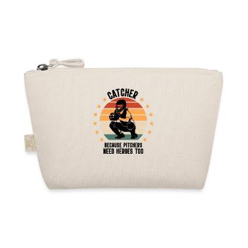 Catcher Weil auch Pitcher Helden Brauchen Baseball - Bio-Täschchen - Natur - Vorne