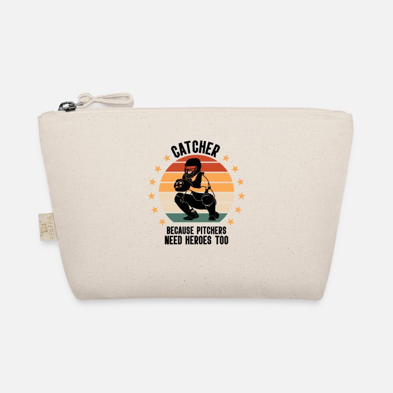Catcher Because Pitchers Need Heroes Too Baseball Organic Pouch