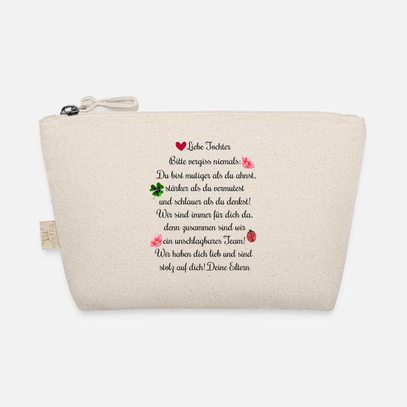 Liebe Tochter Spruch Geschenk Idee Eltern Gedicht Bio-Täschchen