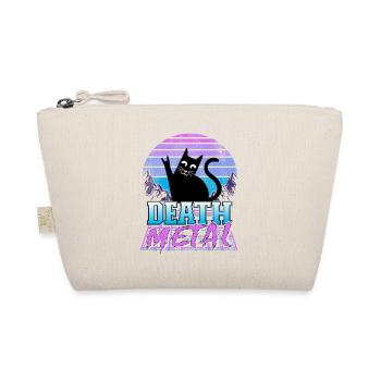 Death Metal Retro Sunset Cat Heavy Metal Retrowave - Organic Pouch - nature - Front