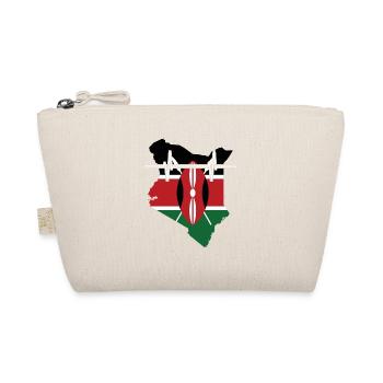 Kenia Herzschlag Flagge Vintage Kenia - Bio-Täschchen - Natur - Vorne