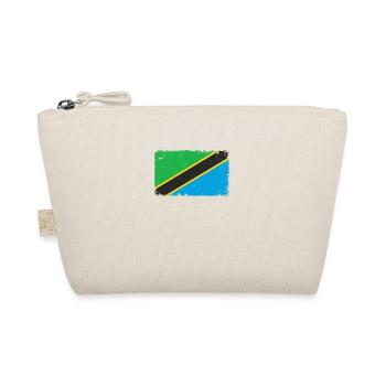 Tansania Herzschlag Flagge Vintage Tansania - Bio-Täschchen - Natur - Vorne