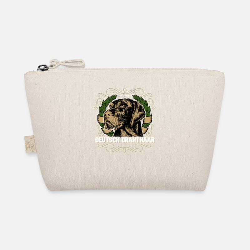 Deutsch Drahthaar Hund Hundekopf retro Bio-Täschchen