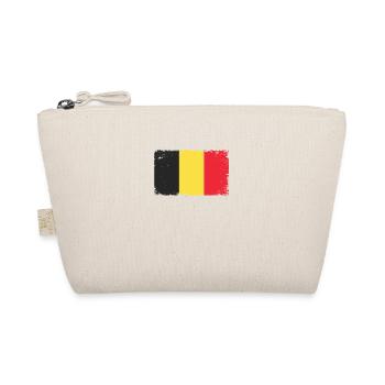 Belgien Herzschlag Flagge Vintage Belgien - Bio-Täschchen - Natur - Vorne