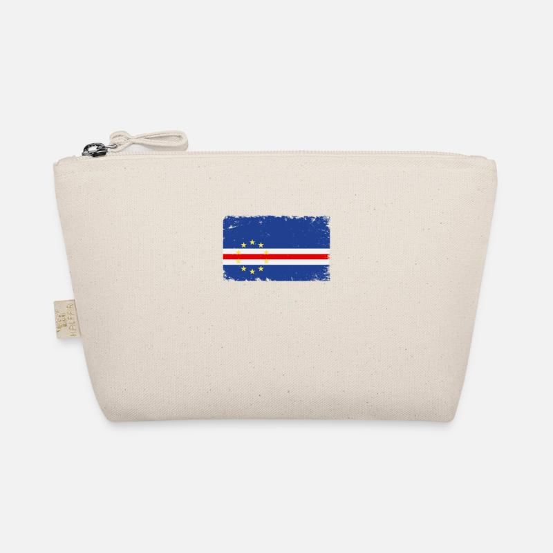 Cape Verde Heartbeat Flag Vintage Cape Verde Organic Pouch