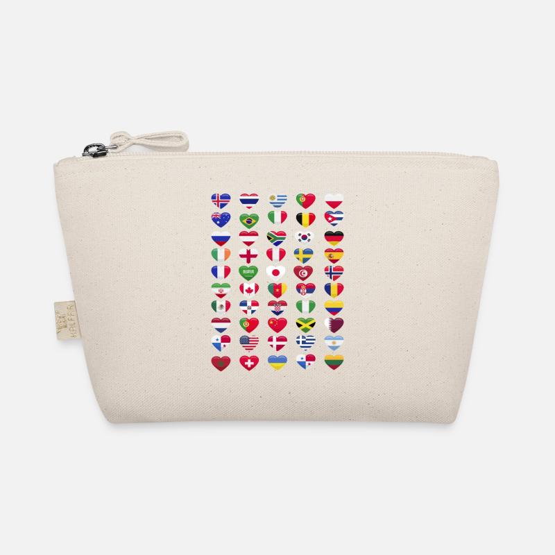 Drapeaux nationaux Drapeaux nationaux Forme du cœur Trousse biologique