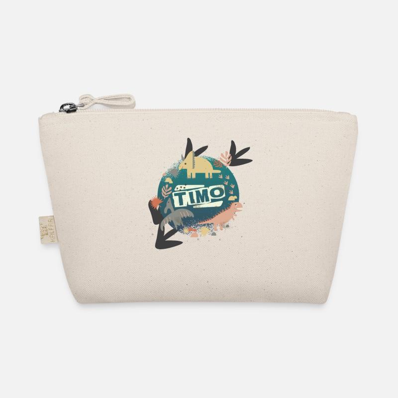 Timo - Beautiful boy name with cool dinosaurs Organic Pouch