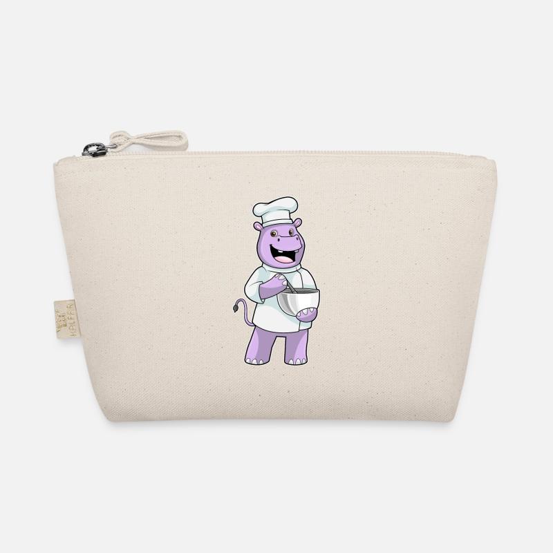 Hippopotamus as a cook with bowl Organic Pouch
