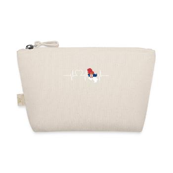 Serbia Heartbeat Flag Vintage Serbia - Organic Pouch - nature - Front