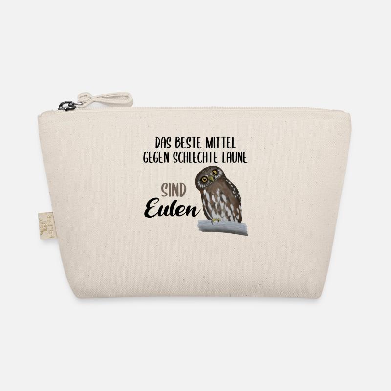 Eule Süßer Uhu Vogel Lustiger Spruch Geschenk - Bio-Täschchen - Natur