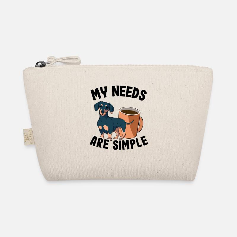 Dackel & Kaffee Teckel Besitzer Dachshund Bio-Täschchen