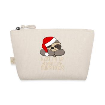Wake me up when it's Christmas sloth - Organic Pouch - nature - Front