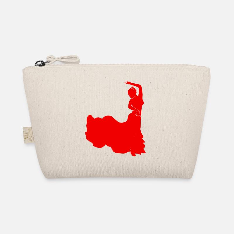 Spanische Flamenco-Tänzerin rotes Salsa-Kleid - Bio-Täschchen - Natur
