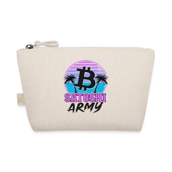 Satoshi Army Retrowave Kryptowährungen Bitcoin - Bio-Täschchen - Natur - Vorne