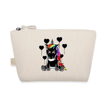 Halloween Unicorn Evil Bad Mythical Creature Horror - Organic Pouch - nature - Front