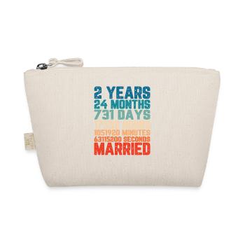 2 ans marié Mariage Mariage Dire Cadeau - Trousse biologique - nature - Devant