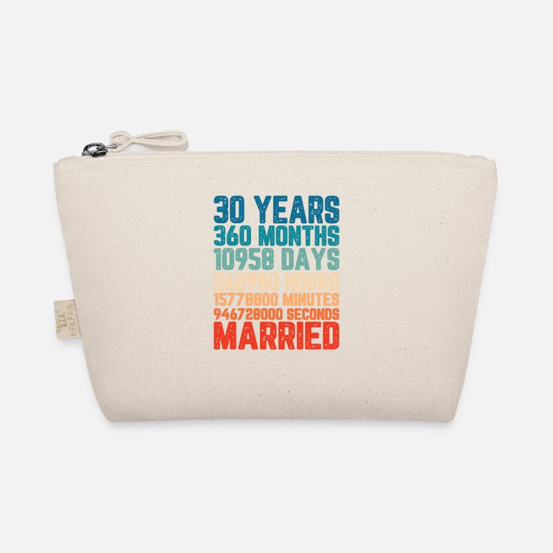 30 Jahre verheiratet Hochzeit Ehe Spruch Geschenk - Bio-Täschchen - Natur