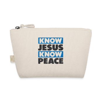 Know Jesus Know Peace Christian Jesus Faith Christ - Organic Pouch - nature - Front