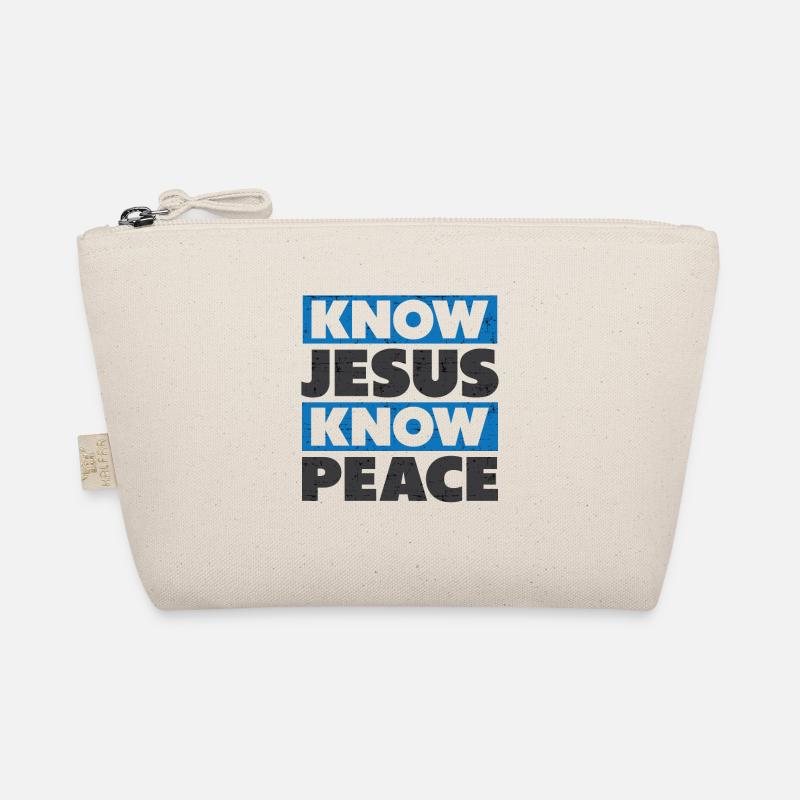 Know Jesus Know Peace Christian Jesus Faith Christ Organic Pouch