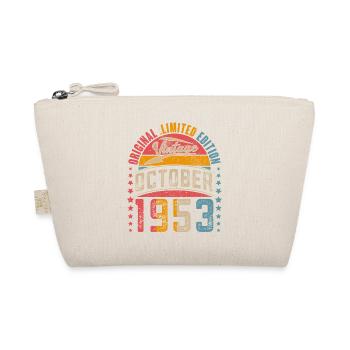1953 Oktober Jahrgang Vintage Retro Geburtstag - Bio-Täschchen - Natur - Vorne