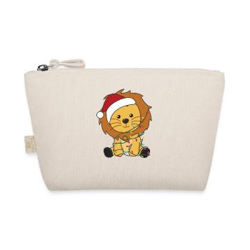 Lion Christmas Snow Winter Animals Lions - Organic Pouch - nature - Front