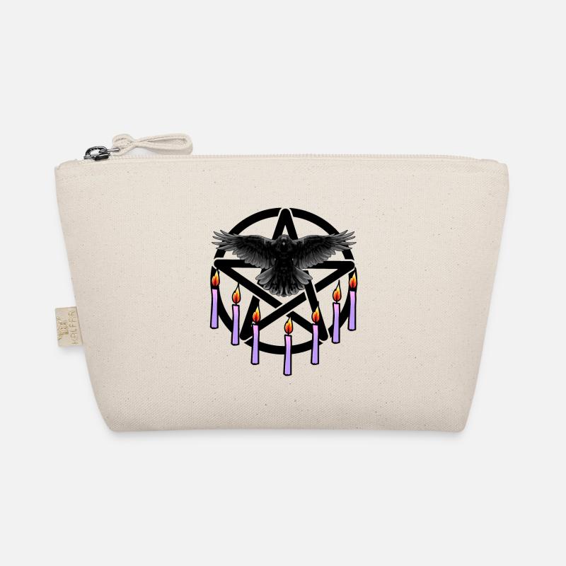 Halloween Pentagram Raven Occult Satan Devil Organic Pouch