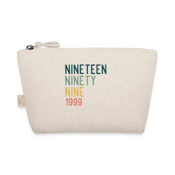 Vintage 1999 99 Geburtstag Retro Jahrgang Geschenk - Bio-Täschchen - Natur - Vorne