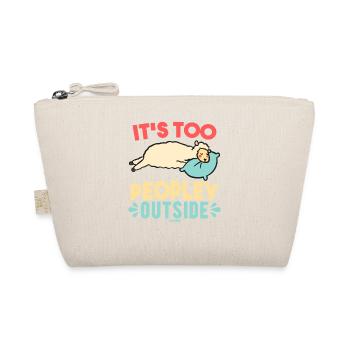 It ́S Too Peopley Outside Alpaca - Organic Pouch - nature - Front