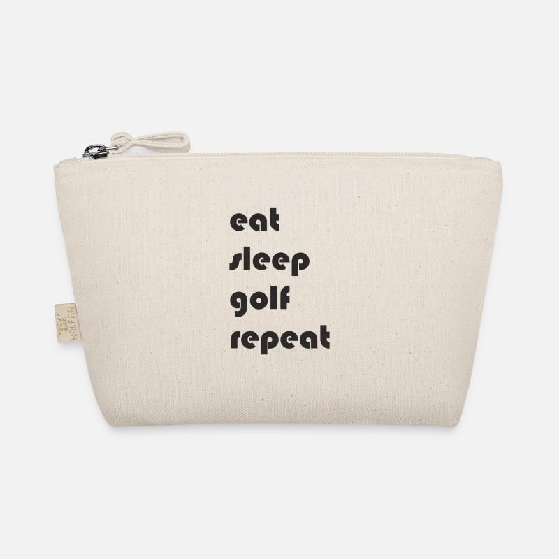 Golf - eat sleep golf repeat Bio-Täschchen
