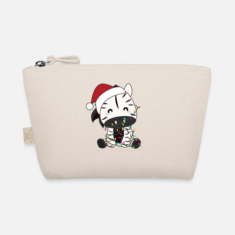 zebra Christmas zebras winter animals Organic Pouch