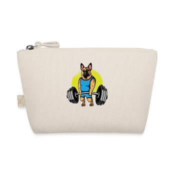 German Shepherd Weightlifting I Deadlift Fitness I - Bio-Täschchen - Natur - Vorne